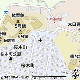 宮城県仙台市太白区桜木町33-18周辺の地図