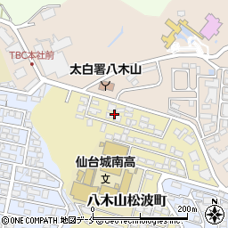 宮城県仙台市太白区八木山松波町周辺の地図