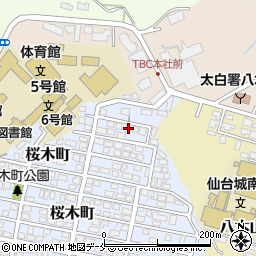 宮城県仙台市太白区桜木町33-6周辺の地図