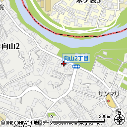 仙台向山郵便局周辺の地図