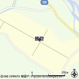 新潟県村上市熊登周辺の地図