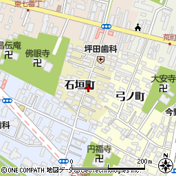 宮城県仙台市若林区石垣町周辺の地図