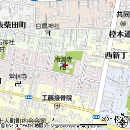冷源寺周辺の地図