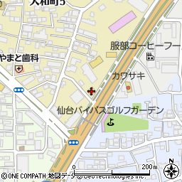 丸亀製麺仙台若林店周辺の地図
