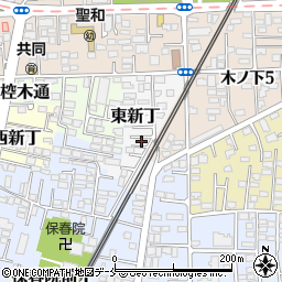 宮城県仙台市若林区東新丁4-7周辺の地図