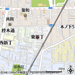 宮城県仙台市若林区東新丁周辺の地図