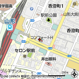 ファミリーマート山形駅東口店周辺の地図