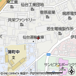 仙台運輸倉庫株式会社　白山営業所周辺の地図