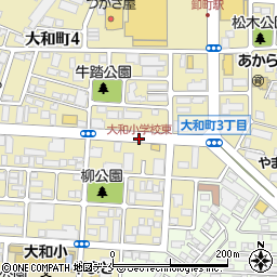 大和小学校東周辺の地図