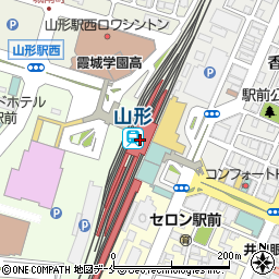 山形駅周辺の地図