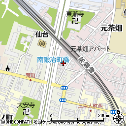 宮城県仙台市若林区元茶畑2周辺の地図