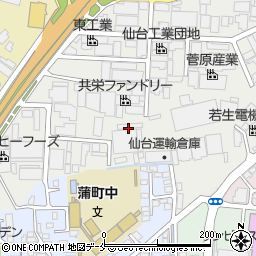 宮城県仙台市若林区六丁の目元町周辺の地図