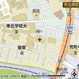 東北学院大学　土樋キャンパス・博物館周辺の地図