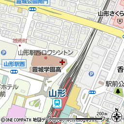 霞城セントラル郵便局周辺の地図