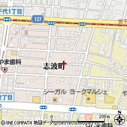 宮城県仙台市若林区志波町周辺の地図