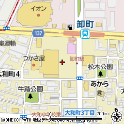 タイムズサンデー仙台卸町店駐車場周辺の地図