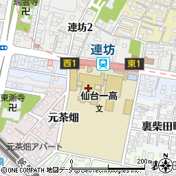 宮城県仙台市若林区元茶畑4周辺の地図