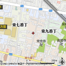 宮城県仙台市若林区東八番丁周辺の地図