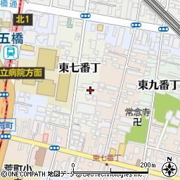 宮城県仙台市若林区東七番丁167-1周辺の地図