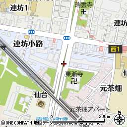 宮城県仙台市若林区連坊小路周辺の地図
