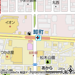 卸町駅周辺の地図