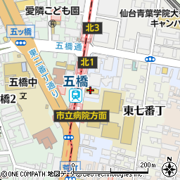 松屋 仙台五橋店周辺の地図