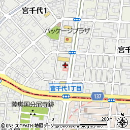 仙台宮城野郵便局周辺の地図