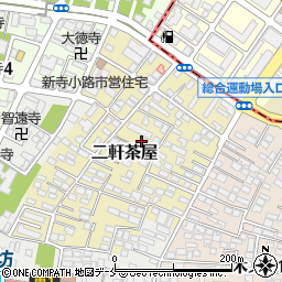 宮城県仙台市若林区二軒茶屋周辺の地図