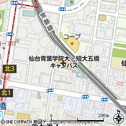 仙台青葉学院大学　五橋キャンパス周辺の地図