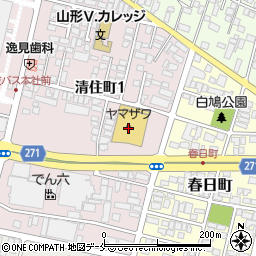 ヤマザワ清住町店周辺の地図