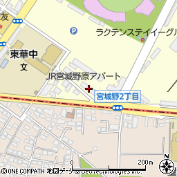 東日本旅客鉄道宮城野原アパート周辺の地図