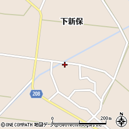 新潟県村上市下新保593周辺の地図