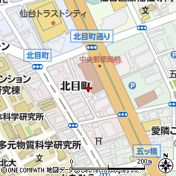 仙台中央郵便局駐車場周辺の地図