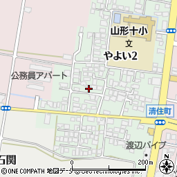 山形県山形市やよい2丁目3周辺の地図