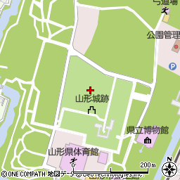 霞城公園周辺の地図