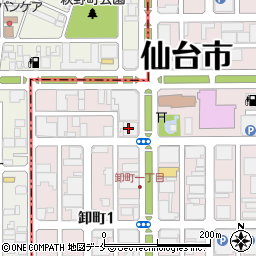 仙台銀行卸町支店周辺の地図