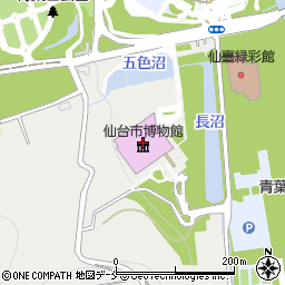 仙台市役所教育局　博物館周辺の地図