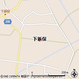 新潟県村上市下新保周辺の地図
