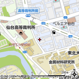 リパーク仙台高裁前駐車場周辺の地図