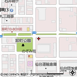 宮城県仙台市若林区卸町周辺の地図