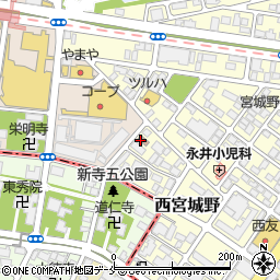 仙台榴ケ岡郵便局周辺の地図