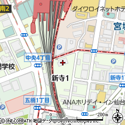 ベルコシティホール仙台周辺の地図