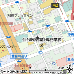 武屋食堂 仙台中央店周辺の地図