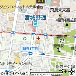 北日本石油株式会社　仙台支店東八番丁給油所周辺の地図