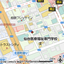 ファミリーマート仙台中央四丁目店周辺の地図