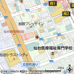 仙台青葉学院短期大学　中央キャンパス周辺の地図
