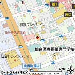 仙台医療福祉専門学校　中央校舎３号館ＡＮＮＥＸ‐社会人教育事業部周辺の地図