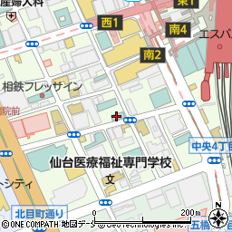 ホテルセントラル仙台周辺の地図