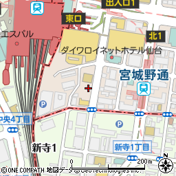 トヨタレンタリース宮城仙台駅東口店周辺の地図