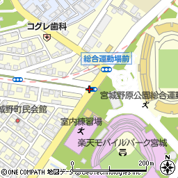 宮城球場前周辺の地図